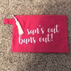 Super Cute “Sun’s Out Buns Out” zipper pouch